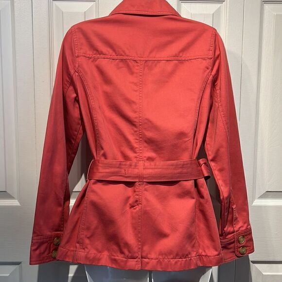 Old Navy Coral Double‎ Breasted Belted Jacket Size Small - Picture 7 of 13